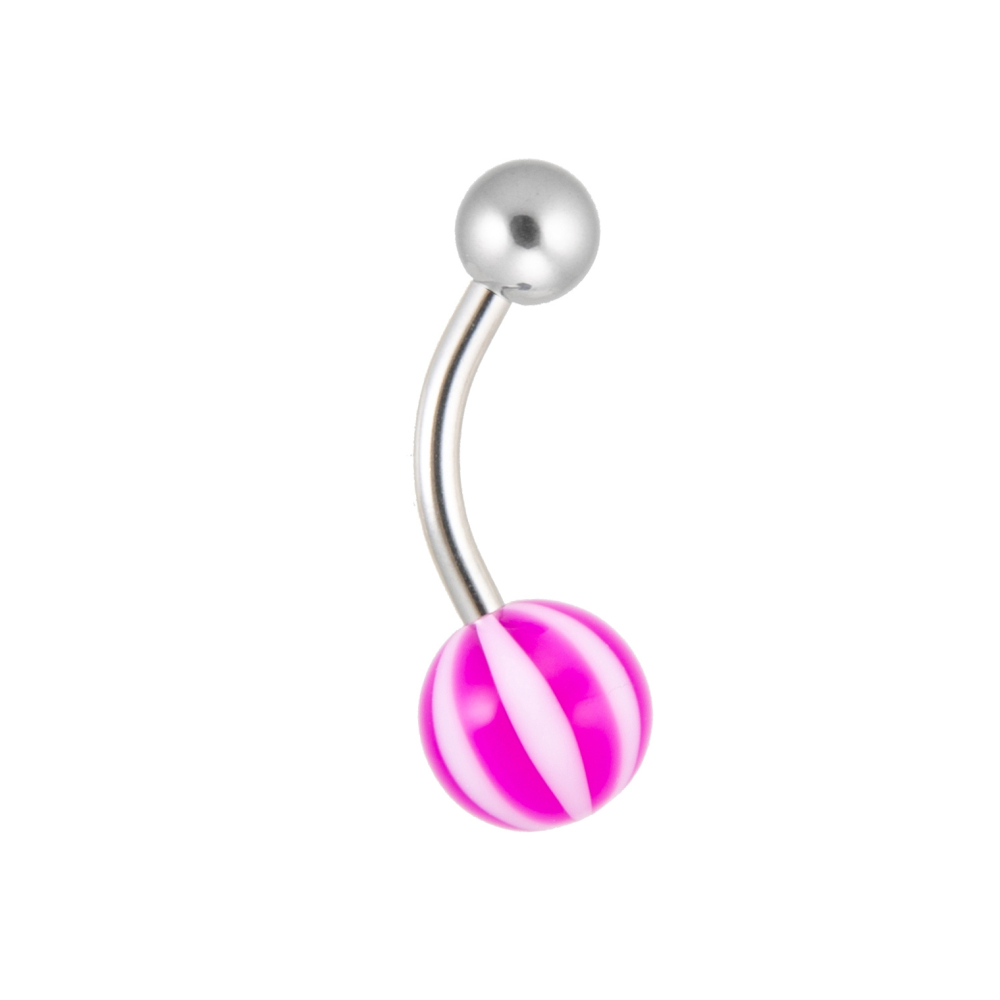 bananabell piercing titanstab acryl und titankugel